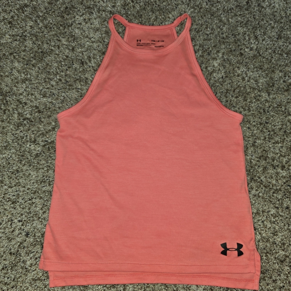 Youth Girl's Pink UNDER ARMOUR Halter HeatGear Tank Top Size Youth Small